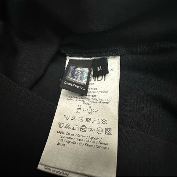FENDI Fiend Roma Amor Men’s Black Tshirt RARE - Picture 8 of 13